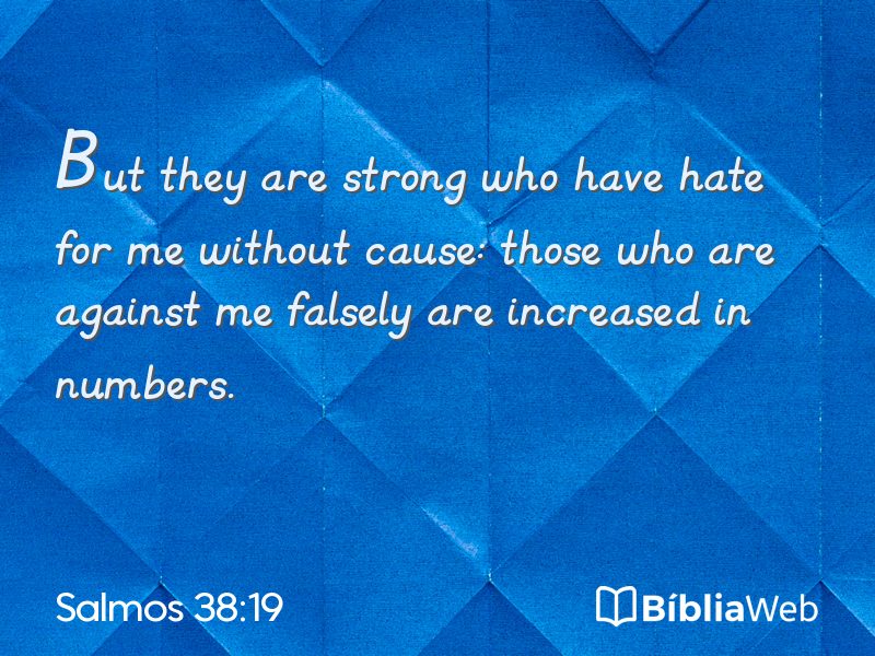 Salmos 38:19 em imagem para compartilhar
