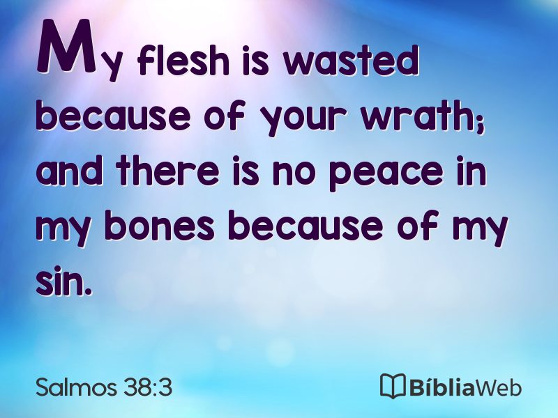 Salmos 38:3 em imagem para compartilhar