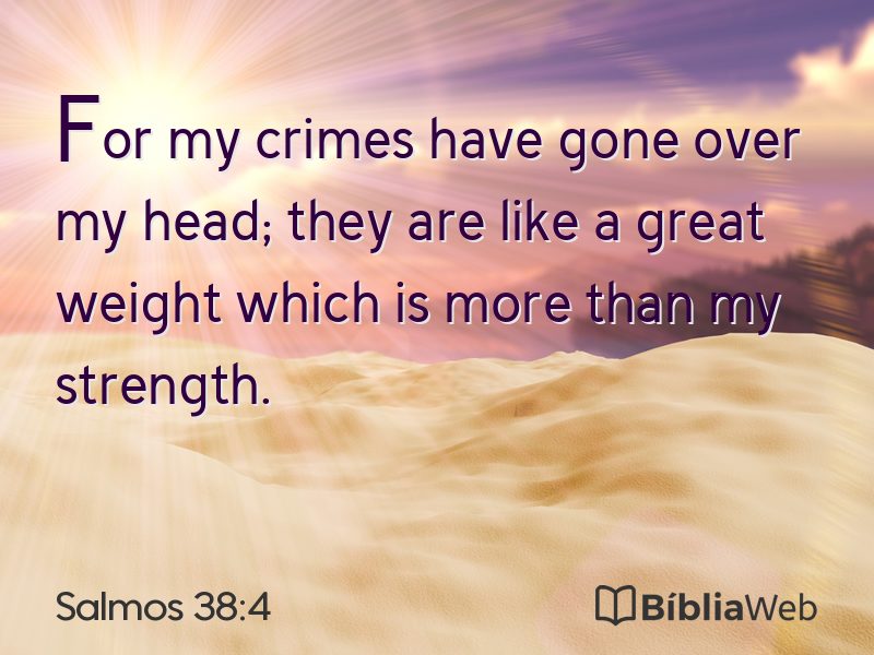Salmos 38:4 em imagem para compartilhar