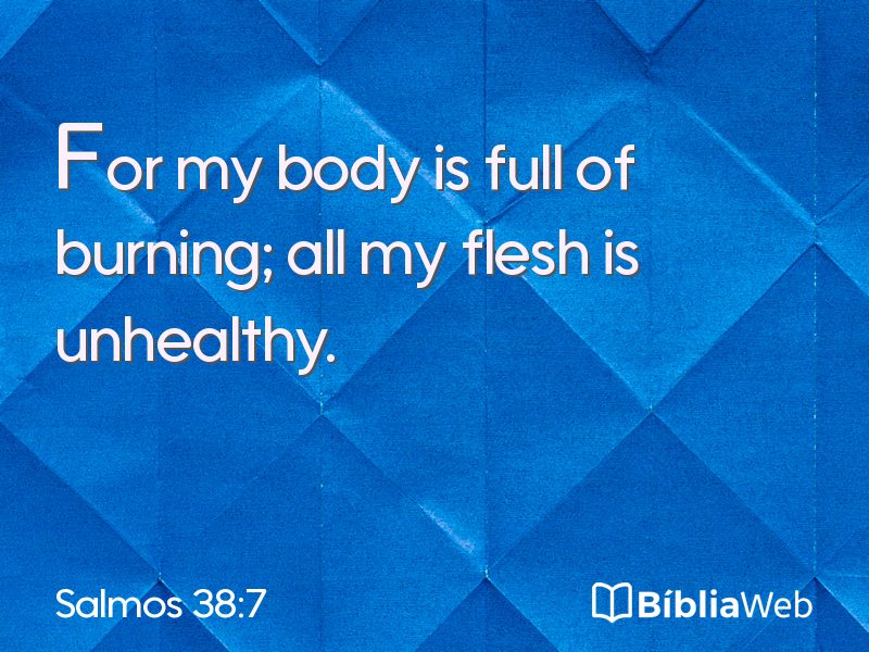 Salmos 38:7 em imagem para compartilhar