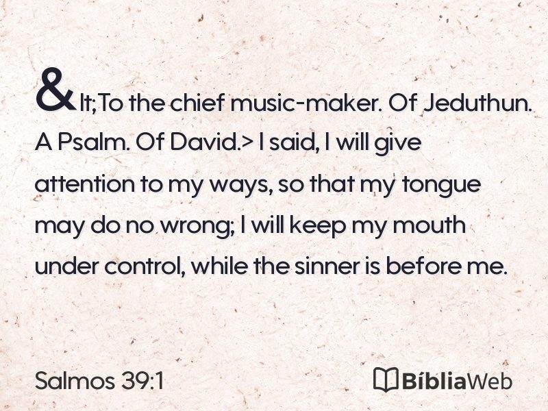 Salmos 39:1 em imagem para compartilhar