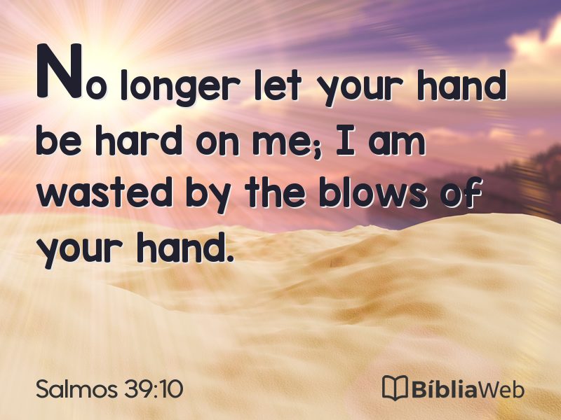 Salmos 39:10 em imagem para compartilhar