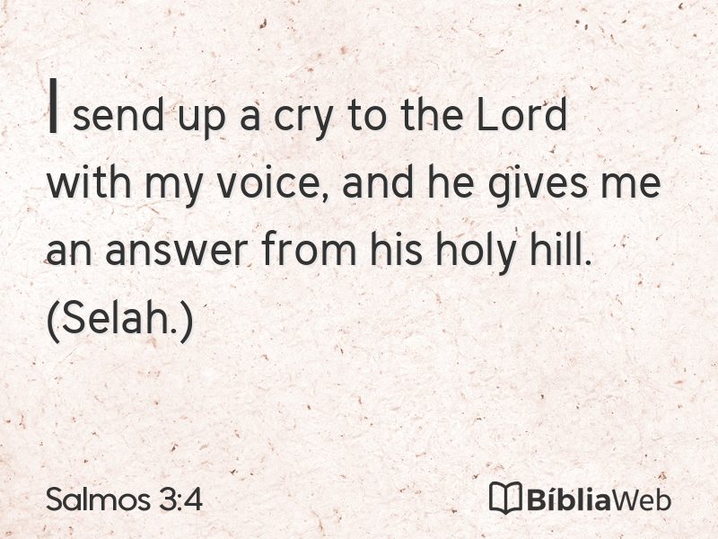Salmos 3:4 em imagem para compartilhar