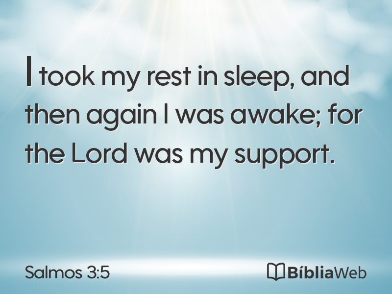Salmos 3:5 em imagem para compartilhar