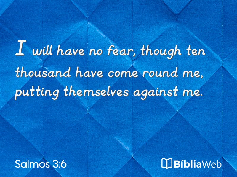 Salmos 3:6 em imagem para compartilhar