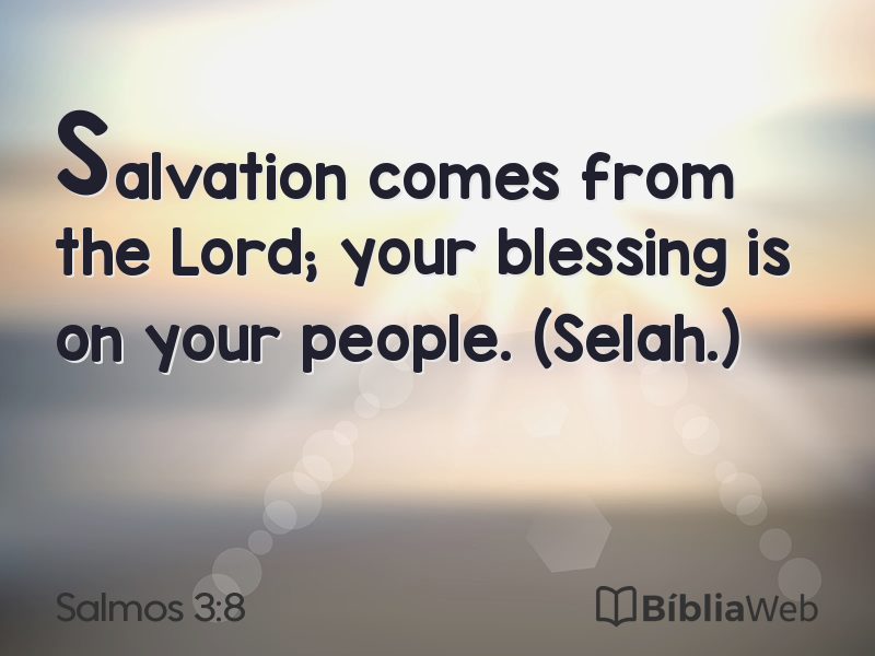 Salmos 3:8 em imagem para compartilhar
