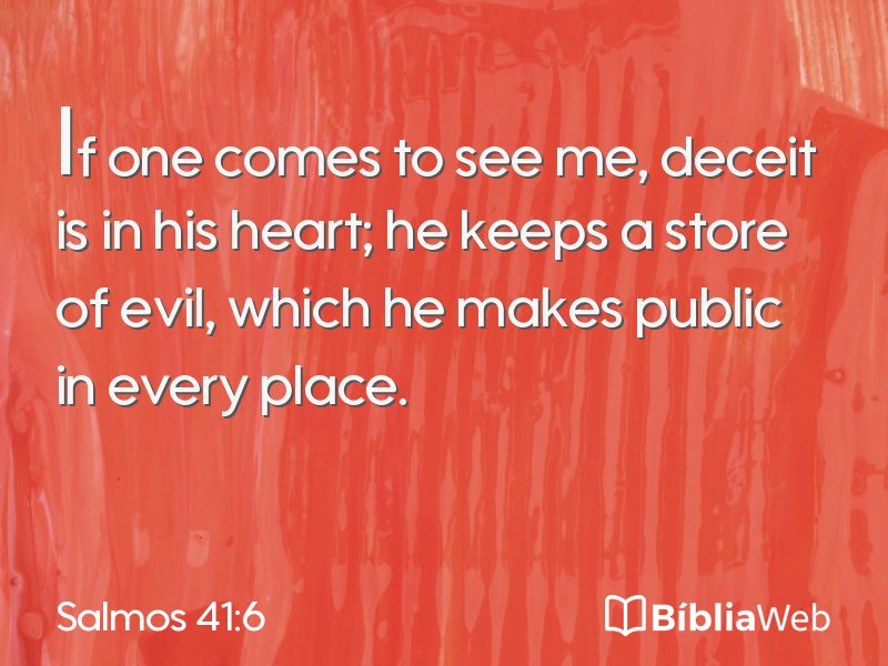 Salmos 41:6 em imagem para compartilhar