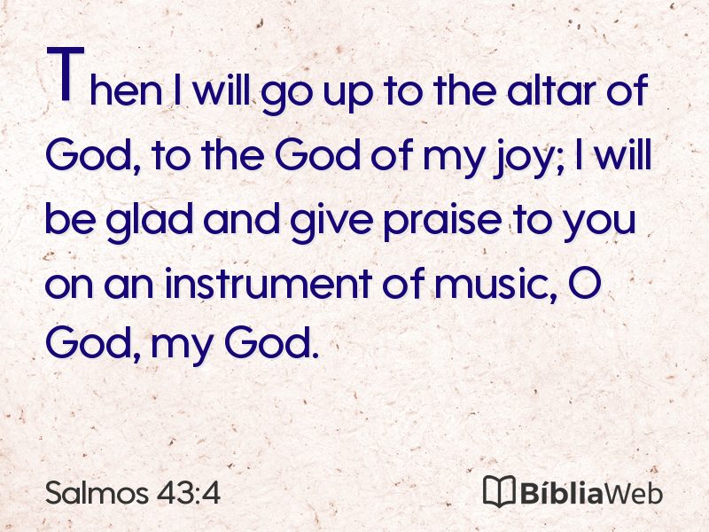 Salmos 43:4 em imagem para compartilhar