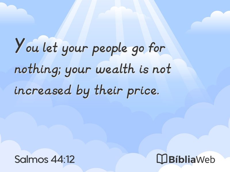 Salmos 44:12 em imagem para compartilhar