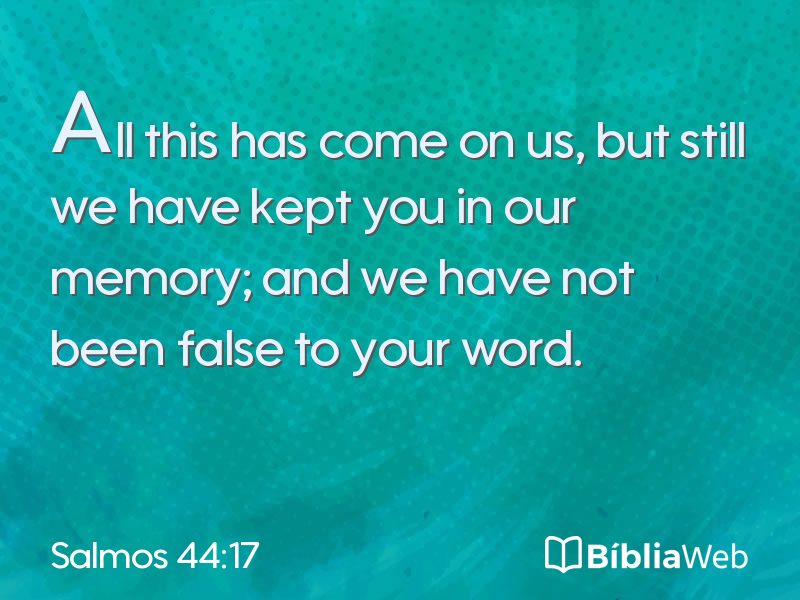 Salmos 44:17 em imagem para compartilhar
