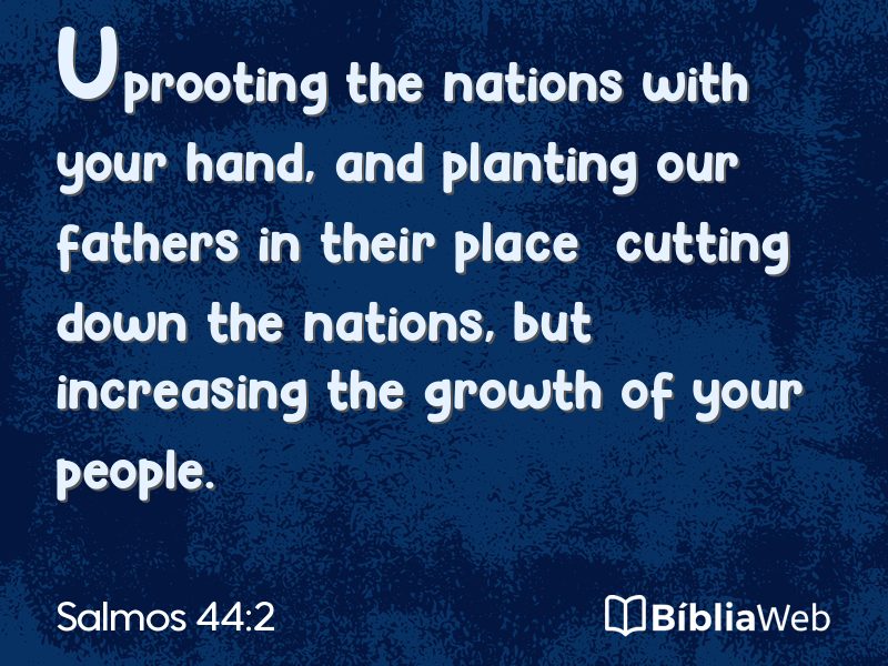 Salmos 44:2 em imagem para compartilhar