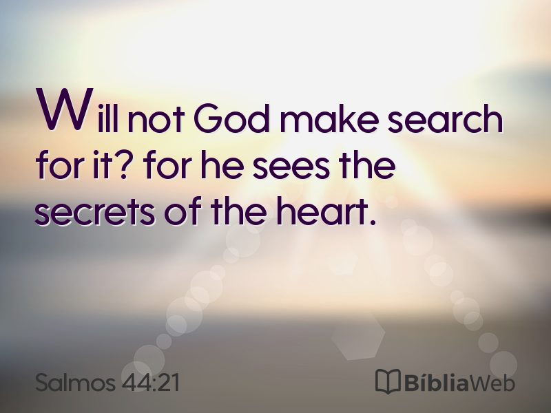Salmos 44:21 em imagem para compartilhar