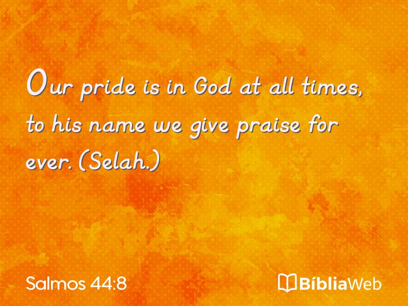 Salmos 44:8 em imagem para compartilhar