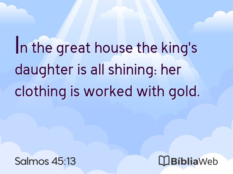 Salmos 45:13 em imagem para compartilhar