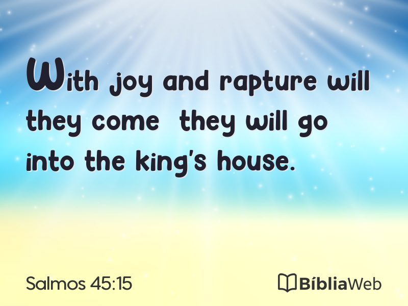Salmos 45:15 em imagem para compartilhar