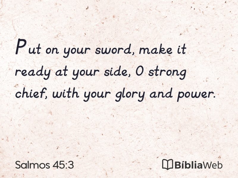 Salmos 45:3 em imagem para compartilhar