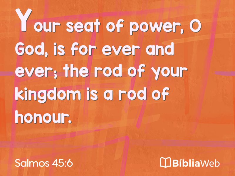 Salmos 45:6 em imagem para compartilhar