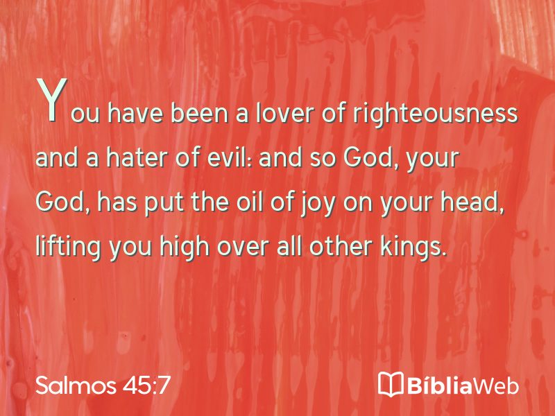 Salmos 45:7 em imagem para compartilhar