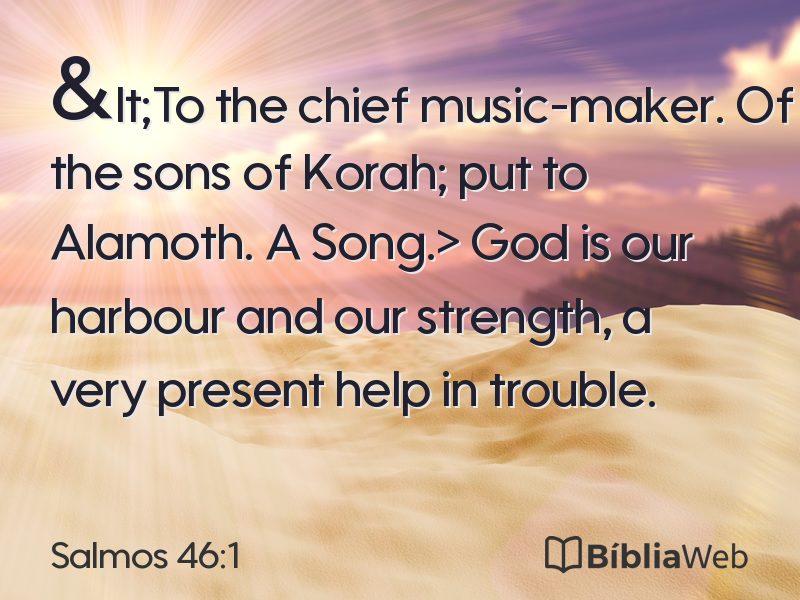 Salmos 46:1 em imagem para compartilhar