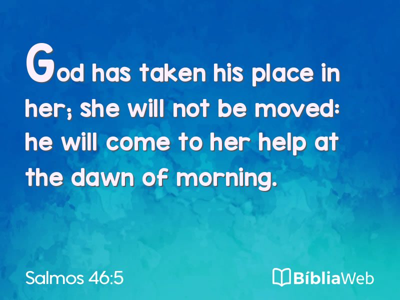 Salmos 46:5 em imagem para compartilhar