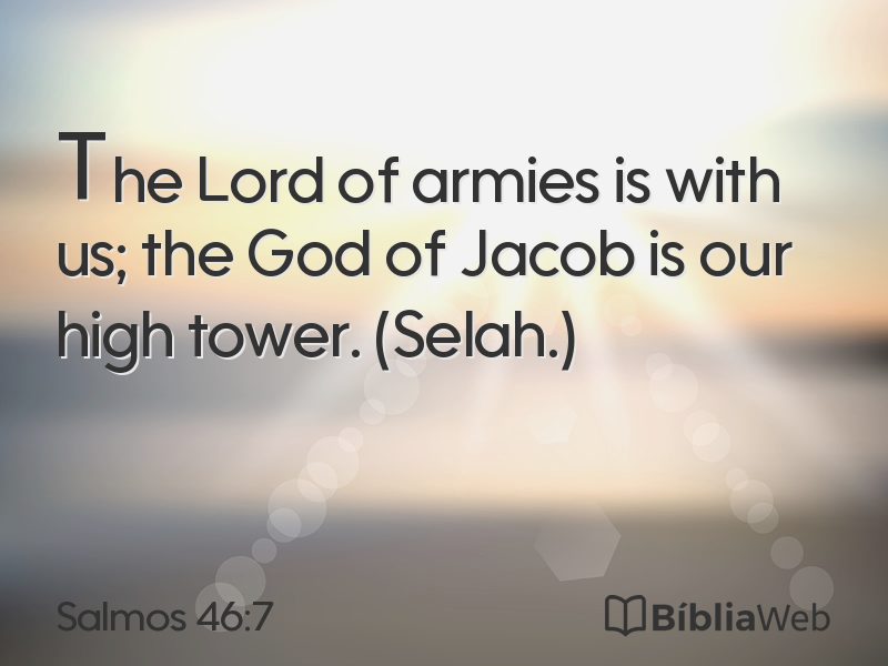 Salmos 46:7 em imagem para compartilhar