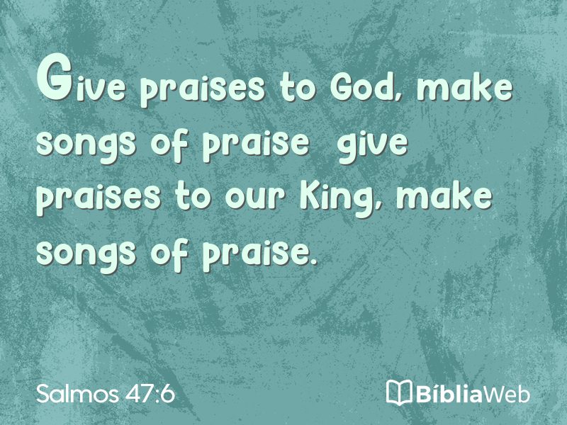 Salmos 47:6 em imagem para compartilhar