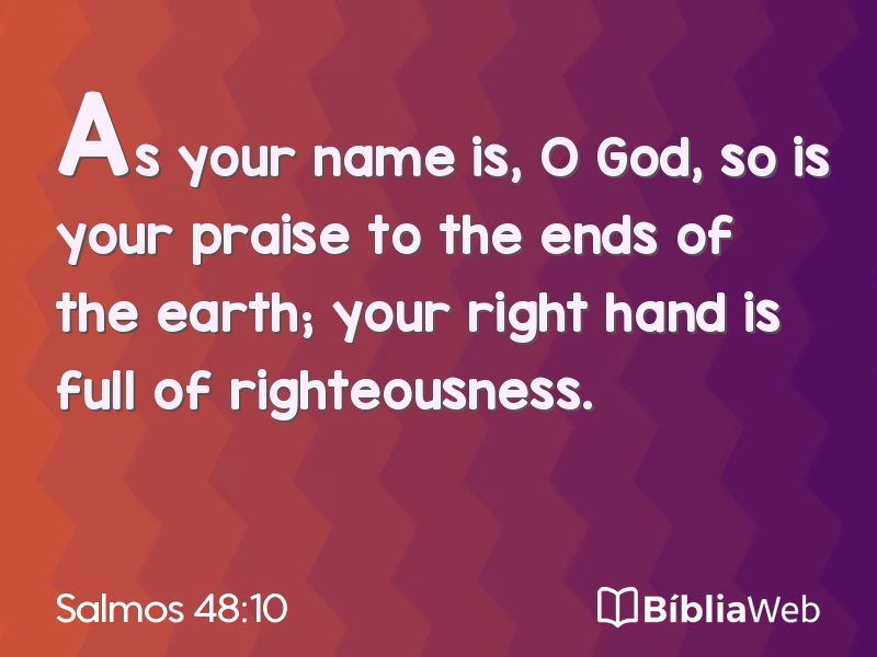 Salmos 48:10 em imagem para compartilhar