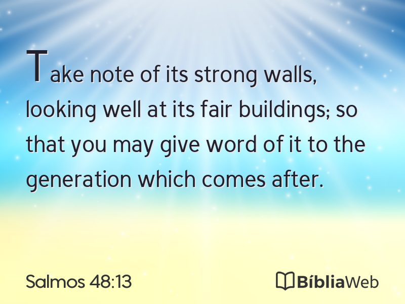 Salmos 48:13 em imagem para compartilhar