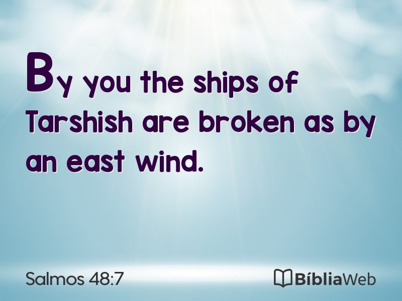 Salmos 48:7 em imagem para compartilhar