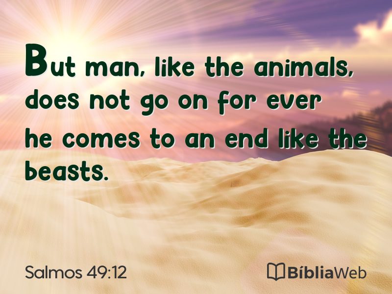 Salmos 49:12 em imagem para compartilhar