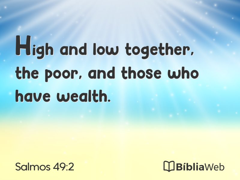 Salmos 49:2 em imagem para compartilhar