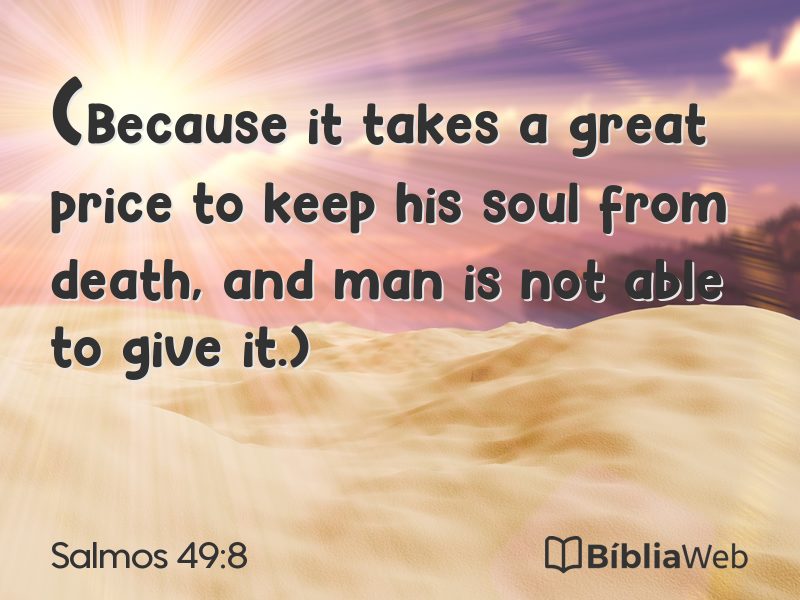 Salmos 49:8 em imagem para compartilhar