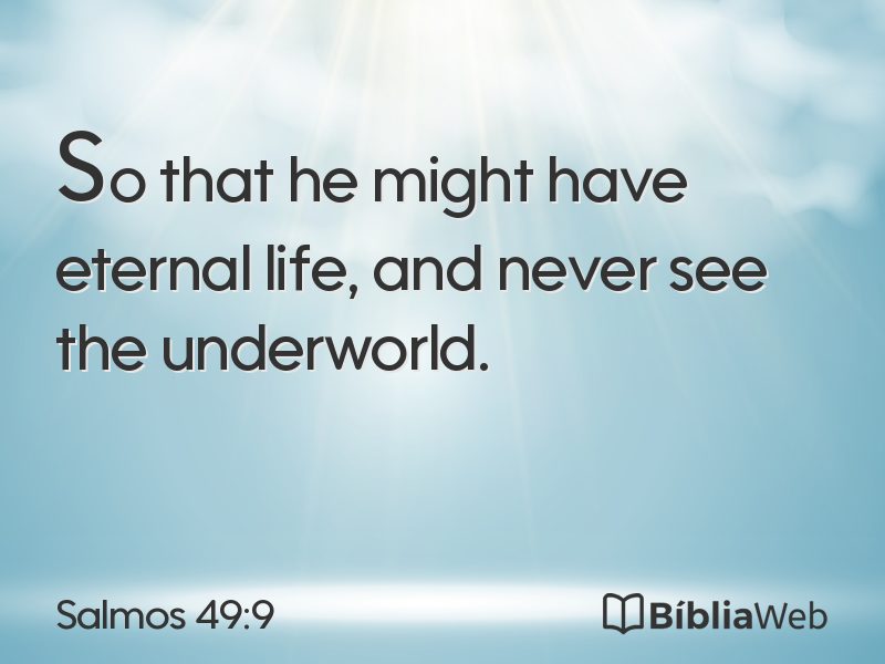 Salmos 49:9 em imagem para compartilhar