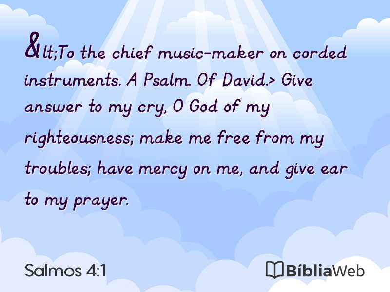 Salmos 4:1 em imagem para compartilhar