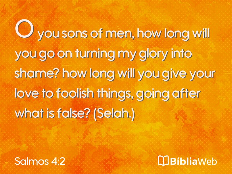 Salmos 4:2 em imagem para compartilhar