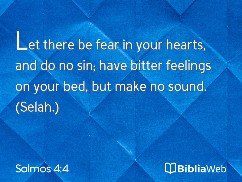 Salmos 4:4 em imagem para compartilhar
