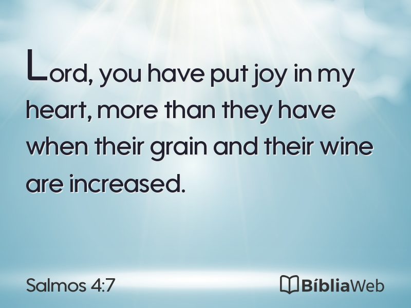 Salmos 4:7 em imagem para compartilhar