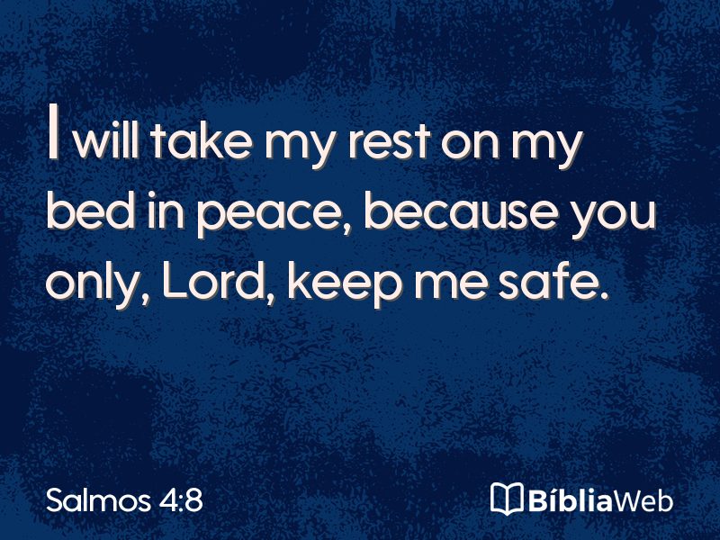 Salmos 4:8 em imagem para compartilhar