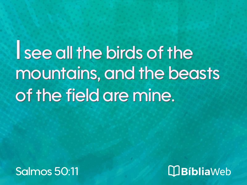 Salmos 50:11 em imagem para compartilhar