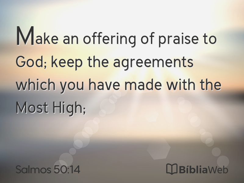 Salmos 50:14 em imagem para compartilhar
