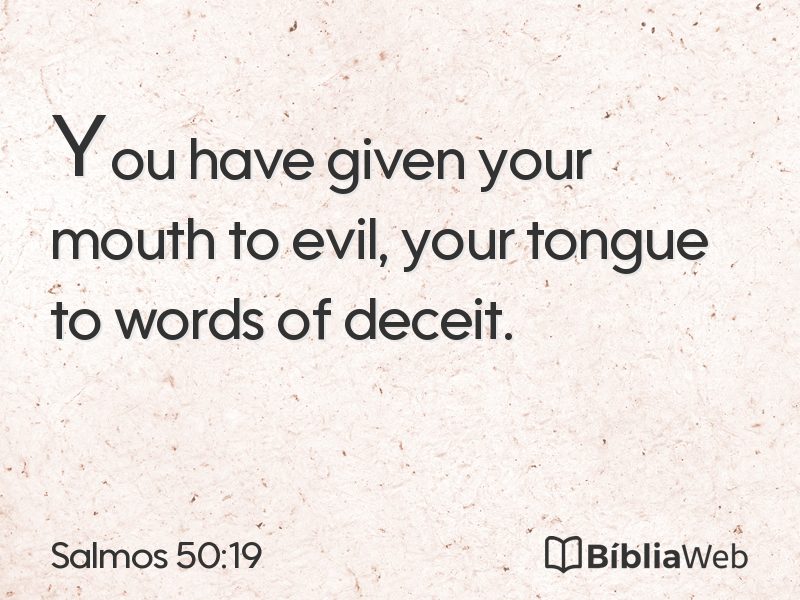Salmos 50:19 em imagem para compartilhar