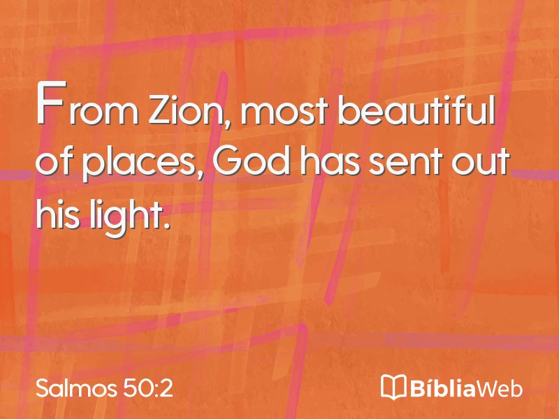 Salmos 50:2 em imagem para compartilhar