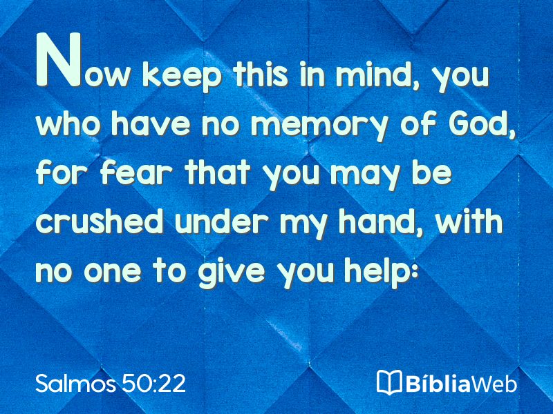Salmos 50:22 em imagem para compartilhar