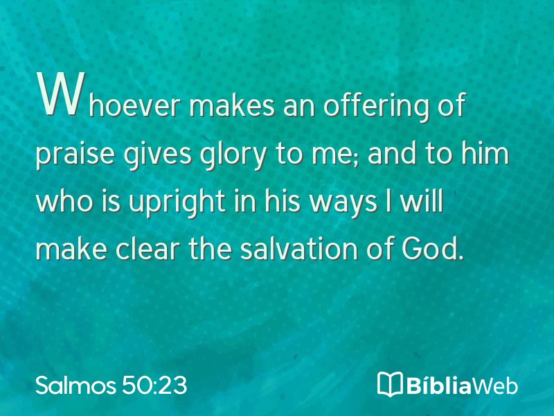 Salmos 50:23 em imagem para compartilhar