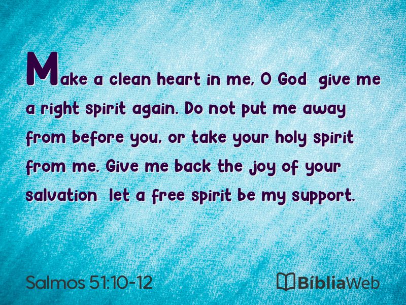 Salmos 51:10-12 em imagem para compartilhar