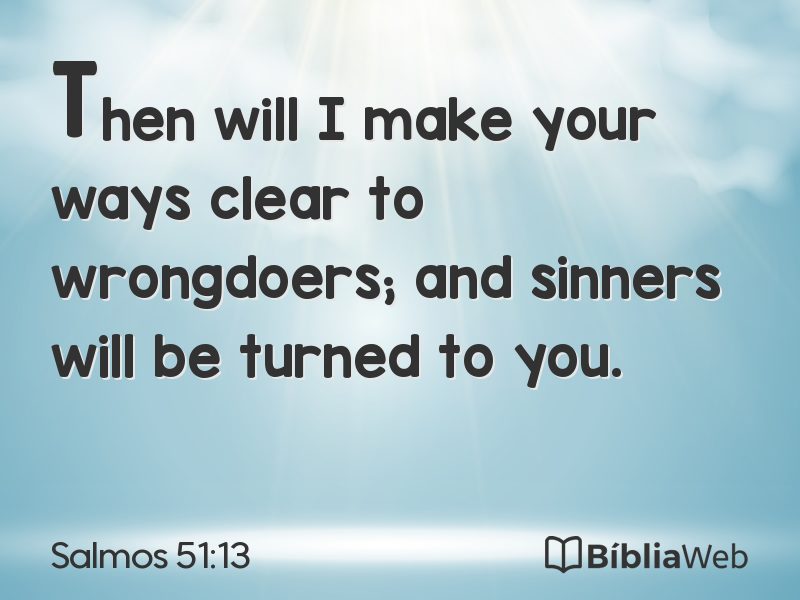 Salmos 51:13 em imagem para compartilhar