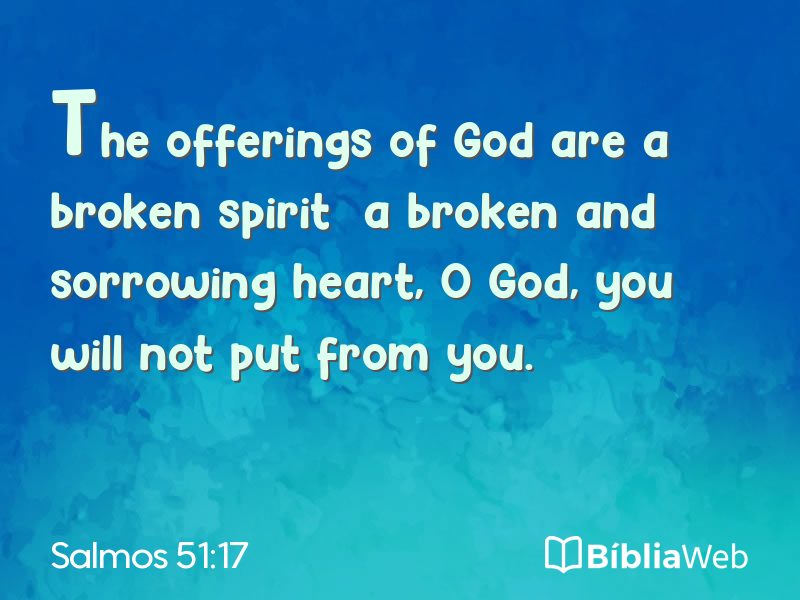 Salmos 51:17 em imagem para compartilhar
