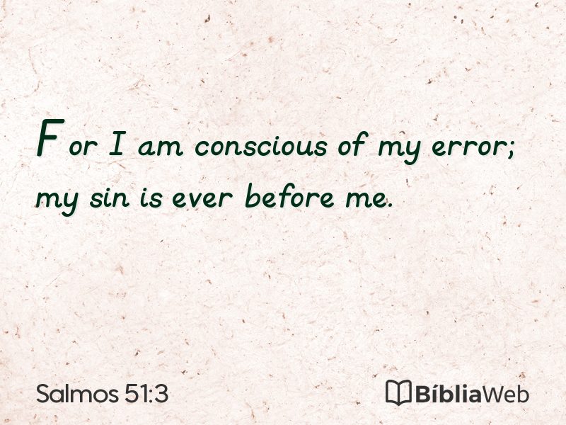 Salmos 51:3 em imagem para compartilhar