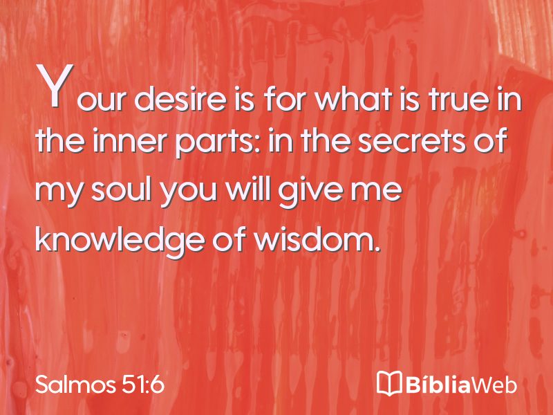 Salmos 51:6 em imagem para compartilhar