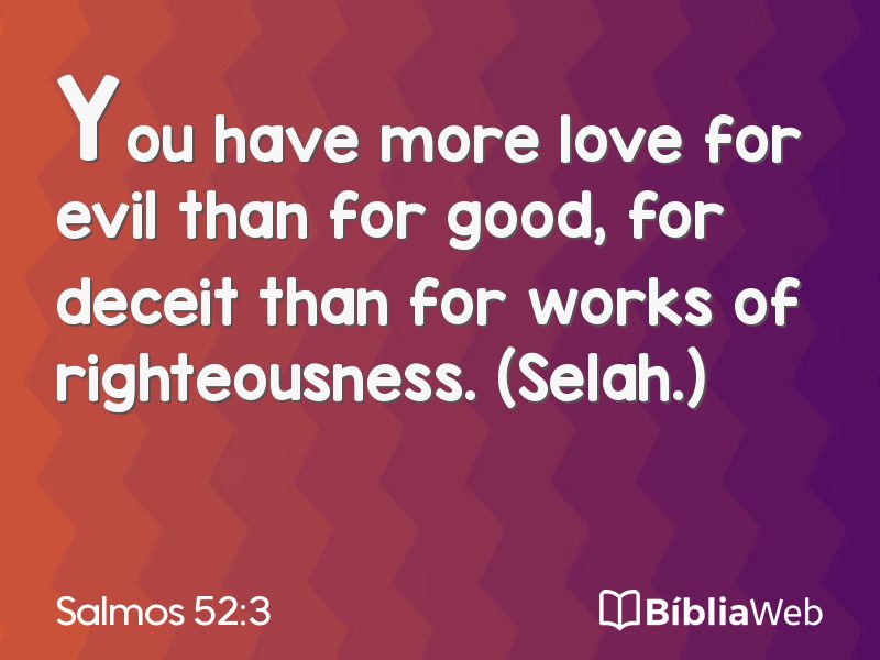 Salmos 52:3 em imagem para compartilhar